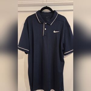 Nike Men's Navy Polo with White Trim